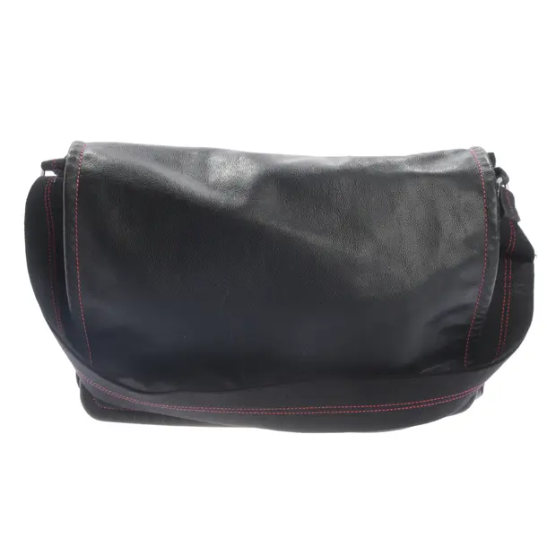 Schultertasche, in Schwarz, Leder, Tommy Hilfiger