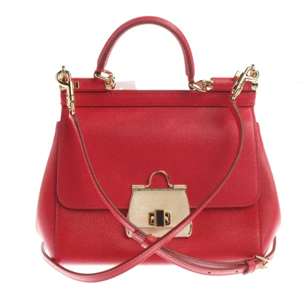 Handtasche, in Rot, Leder, Dolce & Gabbana