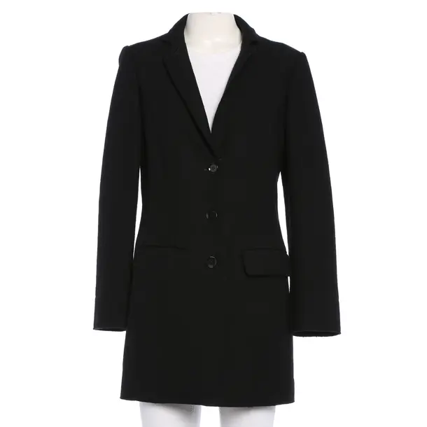 Mid-Season Coat in Black, Wool, Marc Cain