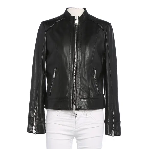 LeatherJacket in Black, Leather, Hugo Boss Orange