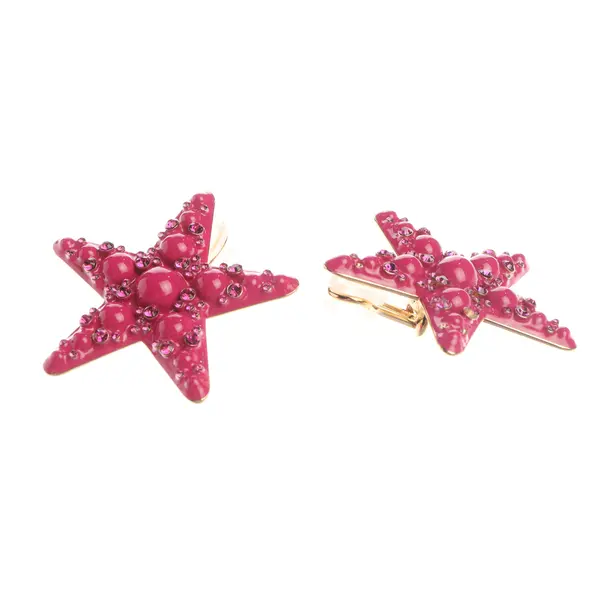Ohrringe in Rosa, Metall (metallisch, metallisiert), Valentino