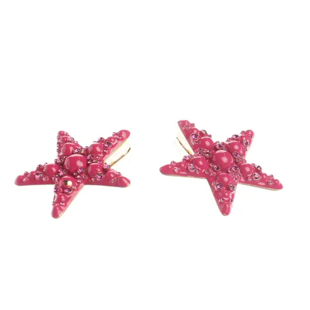 Ohrringe in Rosa, Metall (metallisch, metallisiert), Valentino