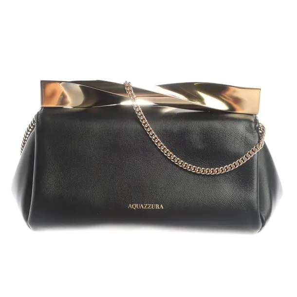 Schultertasche in Schwarz, Leder, Aquazzura