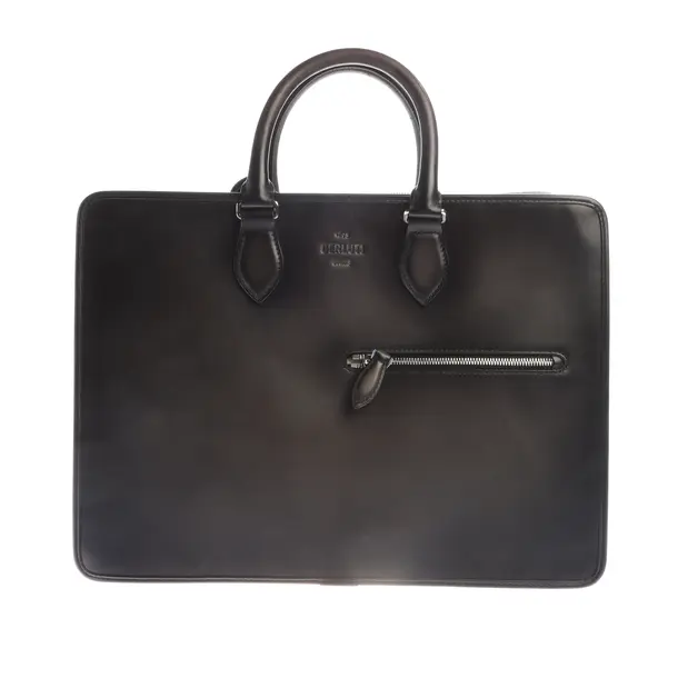 Aktentasche in Schwarz, Leder, Berluti