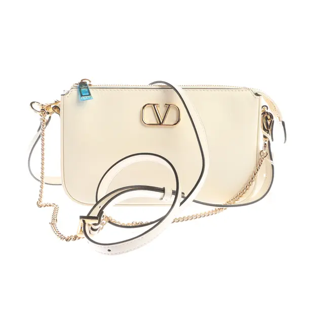 Schultertasche in Weiß, Leder, Valentino