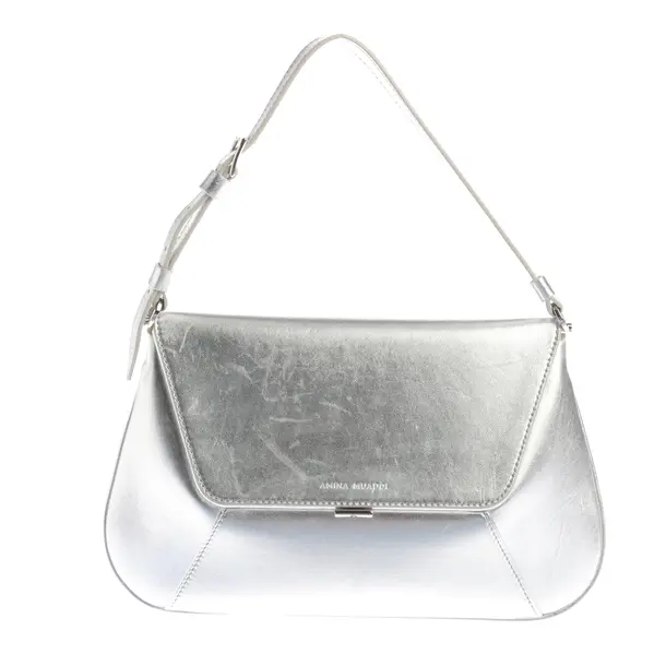 Handtasche in Metallic, Leder, Amina Muaddi