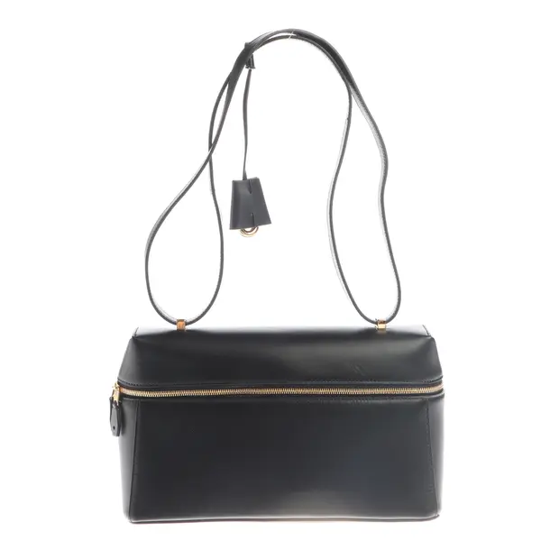 Shoulder Bag, in Black, Leather, Loro Piana