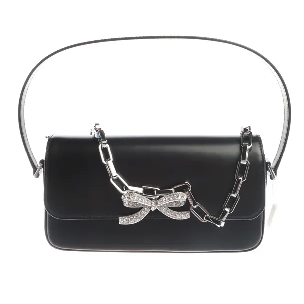 Shoulder Bag in Black, Leather, self-portrait