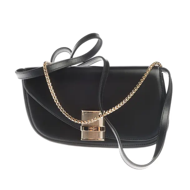 Shoulder Bag in Black, Leather, Salvatore Ferragamo