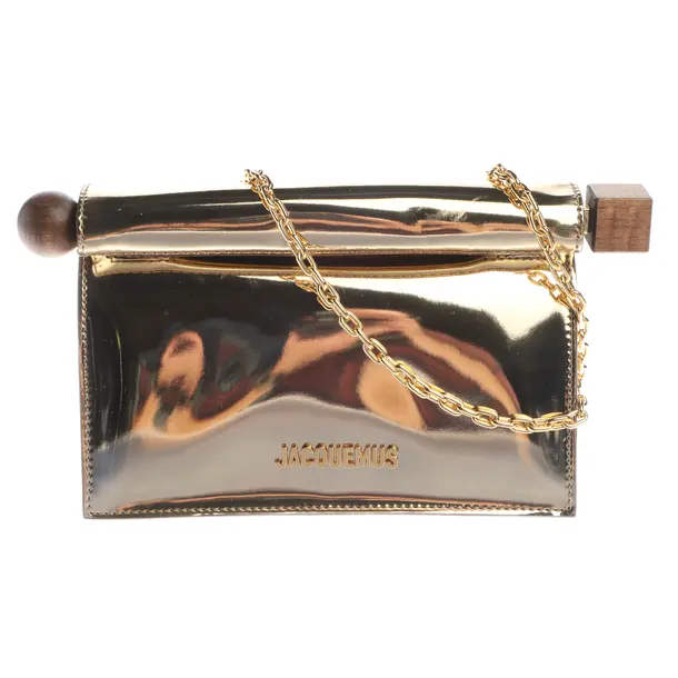 Shoulder Bag in Metallic, Leather, Jacquemus