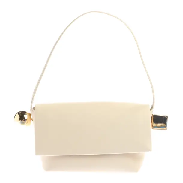Shoulder Bag in White, Leather, Jacquemus