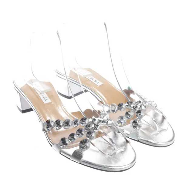 Heeled Sandals in Metallic, , Aquazzura