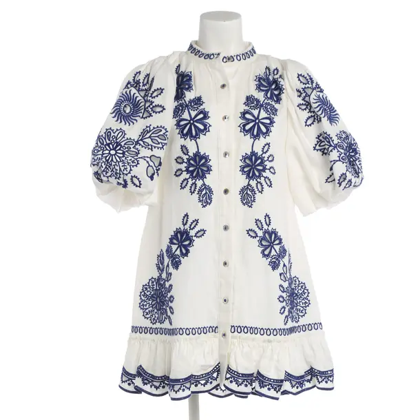 Dress, in White, Cotton, Farm Rio