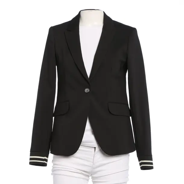Blazer in Black, Cotton, Mos Mosh