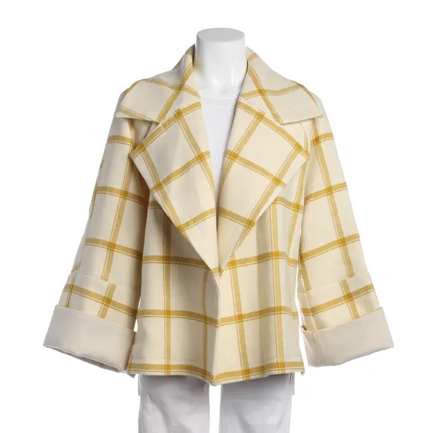 Mid-Season Jacket in White, Wool, Odeeh