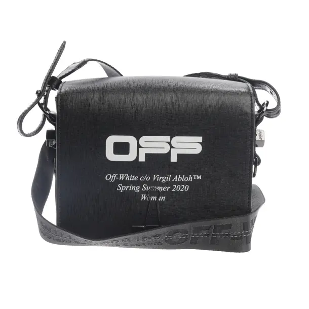 Borsa a cinture a tracolla, in Nero, Pelle, Bianco sporco