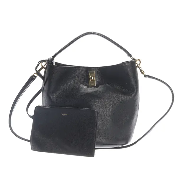 Handtasche, in Schwarz, Leder, Céline
