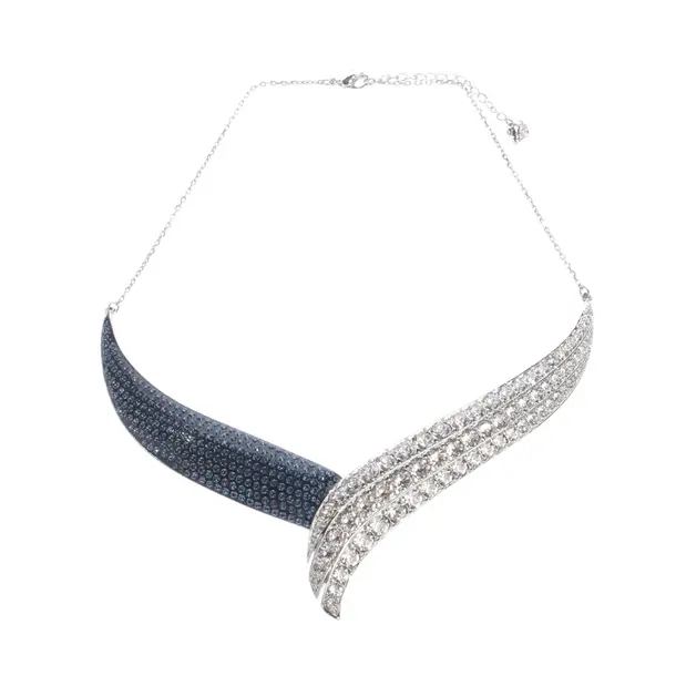 Halskette in Metallic, Metall (metallisch, metallisiert), Swarovski
