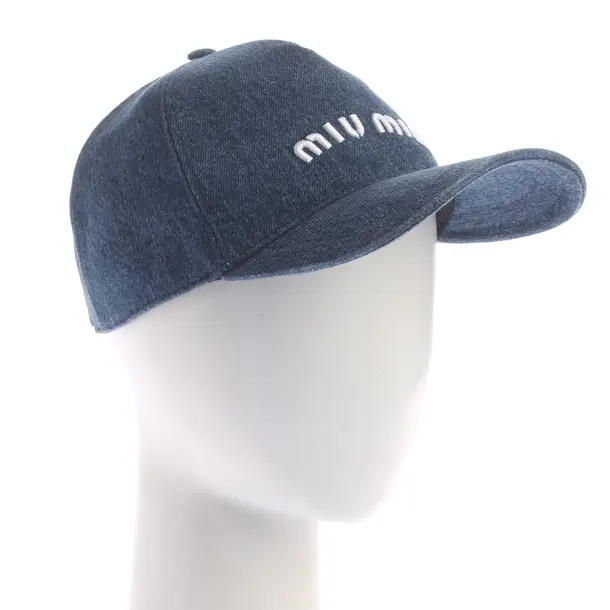 Cap, in Blau, Baumwolle, Miu Miu
