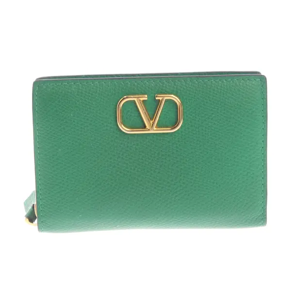 Wallet, in Green, Leather, Valentino