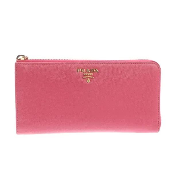 Wallet, in Raspberry, Leather, Prada