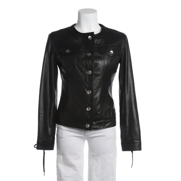 LeatherJacket, in Black, Leather, Love Moschino