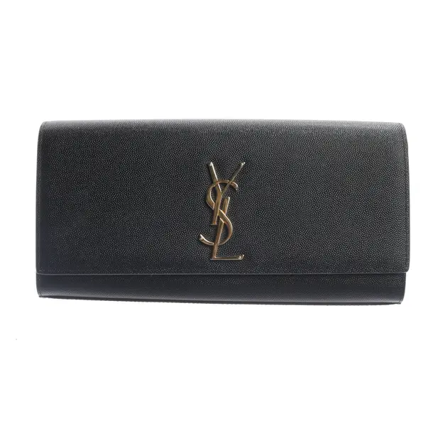 Clutch, in Schwarz, Leder, Saint Laurent