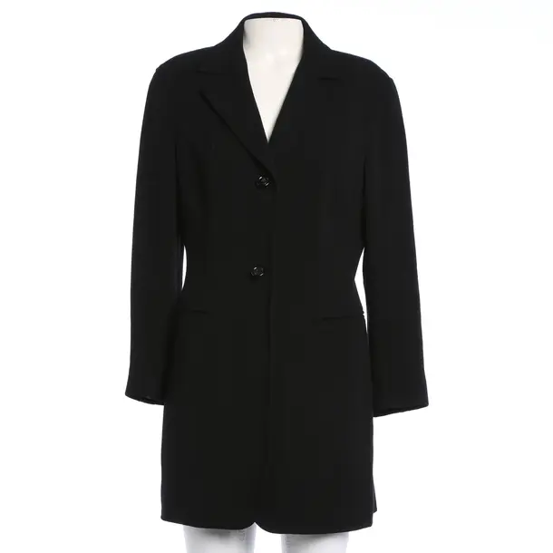 Mid-Season Coat, in Black, Wool, Marc Cain