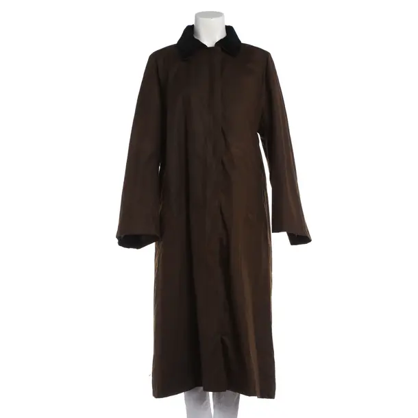 Mid-Season Coat, in Dark Brown, Cotton, Totême