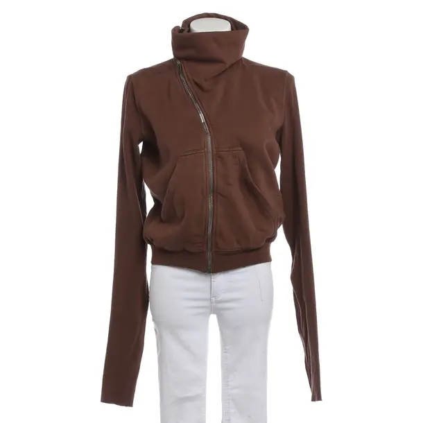 Zip-up Hoodie, in Brown, Cotton, Rick Owens