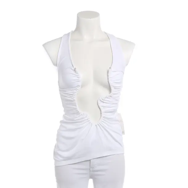 Top, in White, Viscose, Christopher Esber