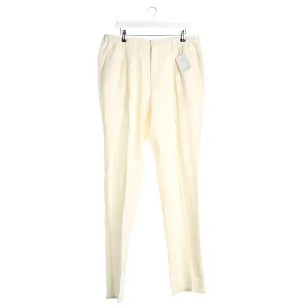 Pants, in Cream, Linen, Rubinacci
