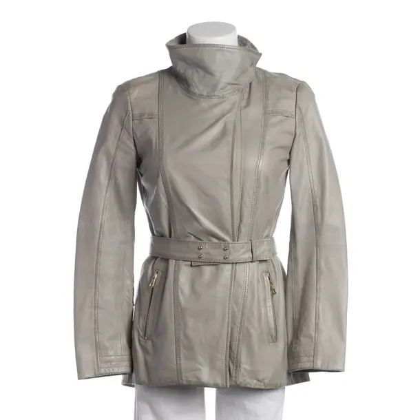 Giacca in pelle, in Grigio chiaro, Pelle, Hugo Boss Etichetta Nera