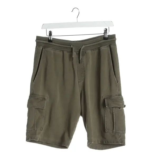 Shorts, in Olive Green, Cotton, Hugo Boss Orange