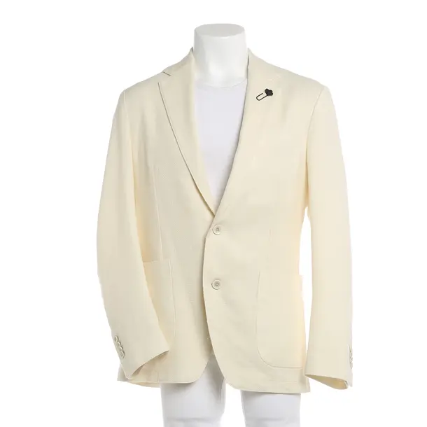 Blazer, in Cream, Wool, Lardini