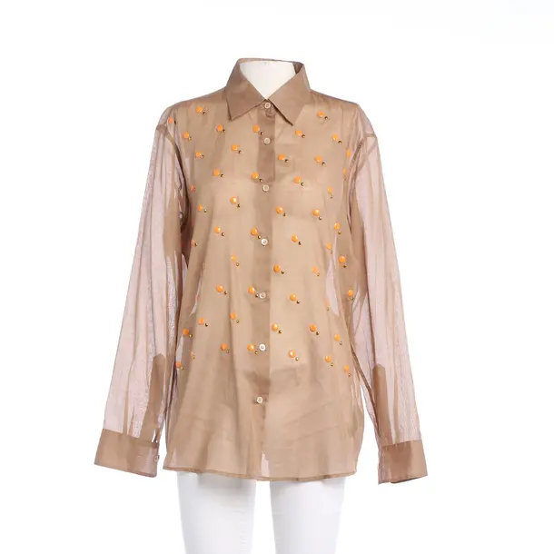 Bluse, in Hellbraun, Baumwolle, Dries van Noten