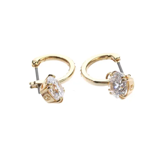 Ohrringe, in Gold, Metall (metallisch, metallisiert), Swarovski