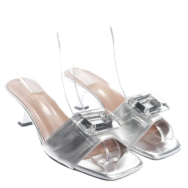 Heeled Sandals, in Silver, Konstantin Starke