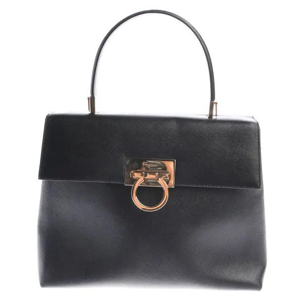 Handtasche, in Schwarz, Leder, Salvatore Ferragamo