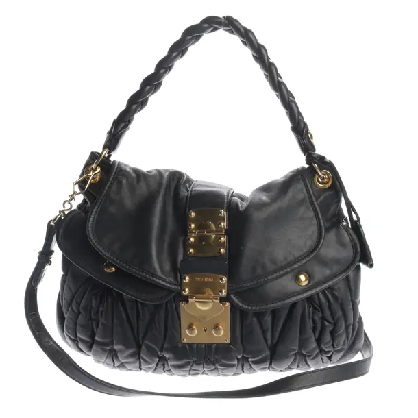 Handtasche, in Schwarz, Leder, Miu Miu