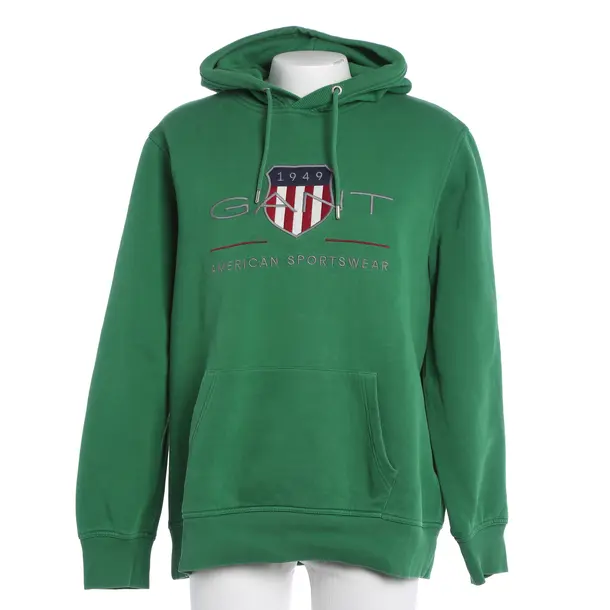 Hoodie, in Grün, Baumwolle, Gant