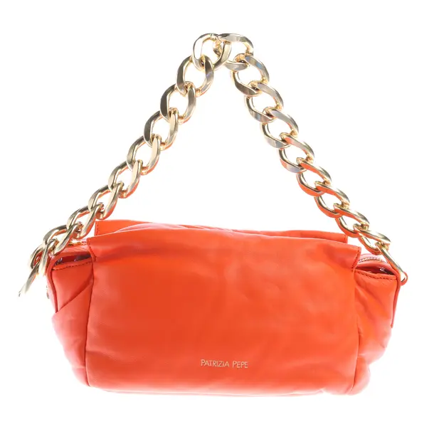 Shoulder Bag, in Orange, Leather, Patrizia Pepe