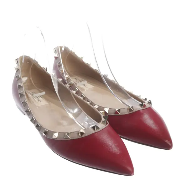 Ballet Flats, in Red, Valentino