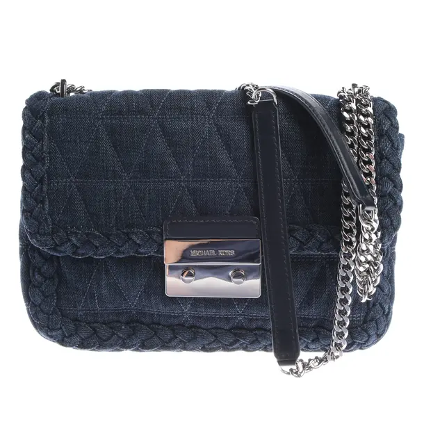 Schultertasche, in Blau, Baumwolle, Michael Kors