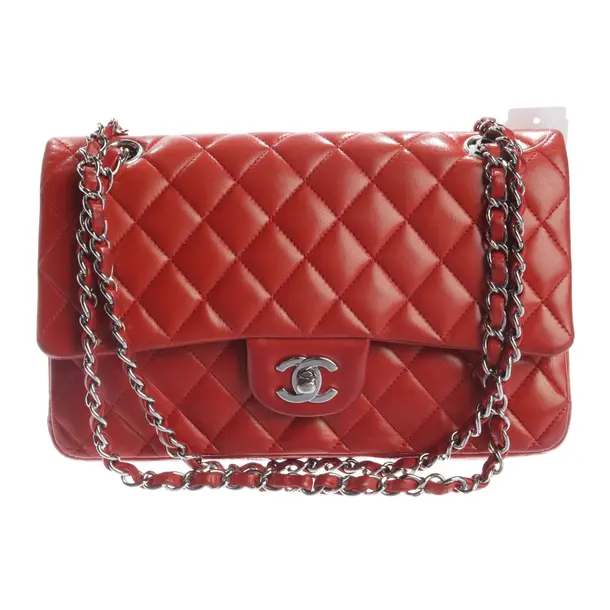 Schultertasche, in Rot, Leder, Chanel
