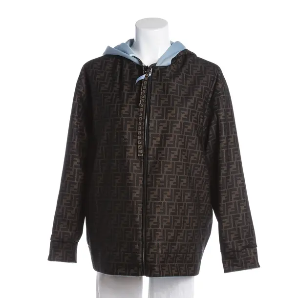 Zip-up Hoodie, in Light Blue, Polyester, Fendi