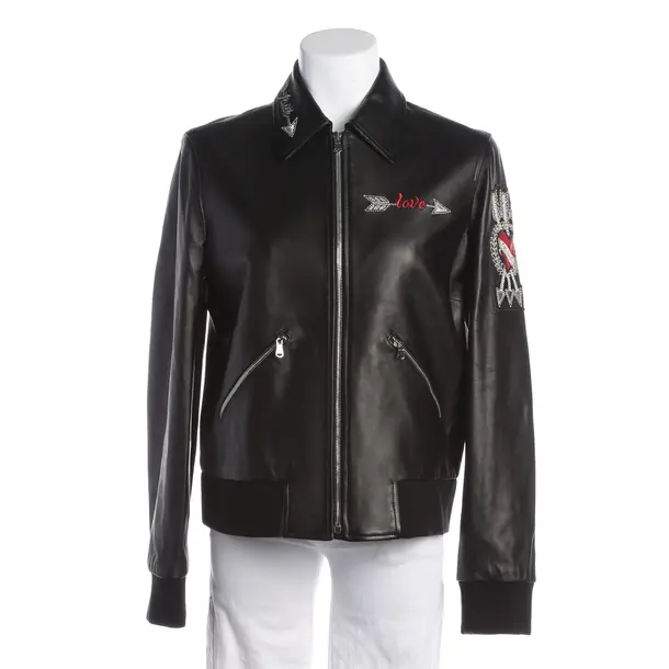 Lederjacke, in Schwarz, Leder, Red Valentino