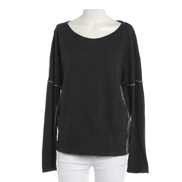 Long Sleeve Shirt, in Dark Gray, Cotton, Juvia