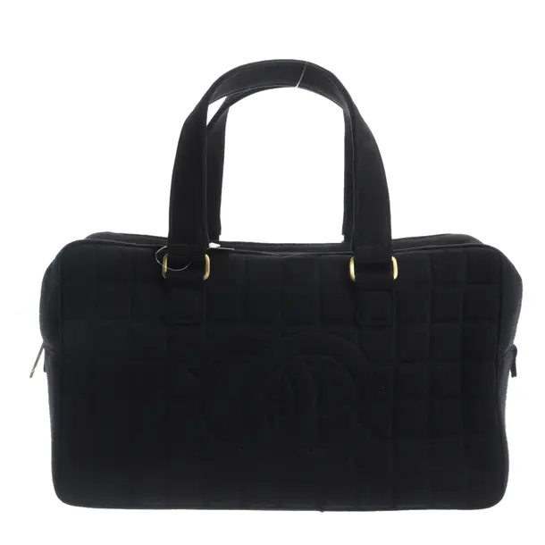 Handtasche, in Schwarz, Baumwolle, Chanel