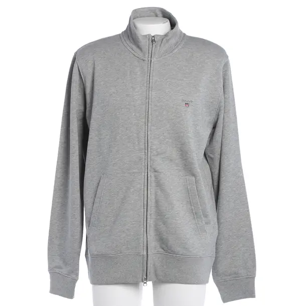 Sweatjacke, in Grau, Baumwolle, Gant